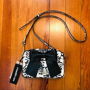 NWT Karl Lagerfeld cross-body purse with bow